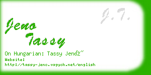 jeno tassy business card